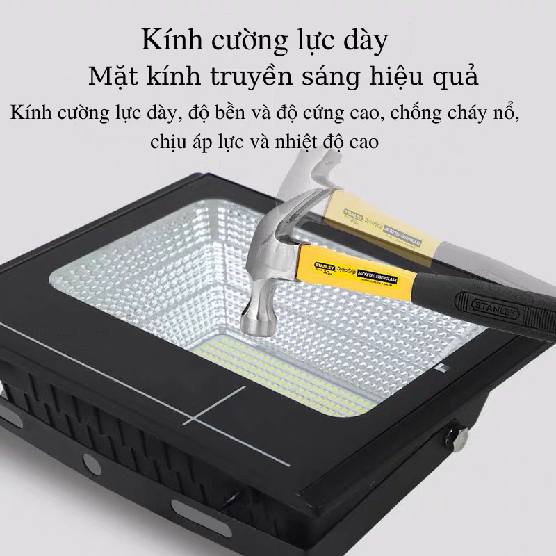 FLM Đèn Năng Lượng Mặt Trời Ngoài Sân IP67 Chống Thấm  100W 200W 300W 500W 800W Tặng 5M Cáp Nối Dài