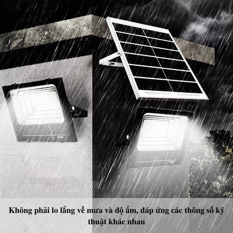 FLM Đèn Năng Lượng Mặt Trời Ngoài Sân IP67 Chống Thấm  100W 200W 300W 500W 800W Tặng 5M Cáp Nối Dài