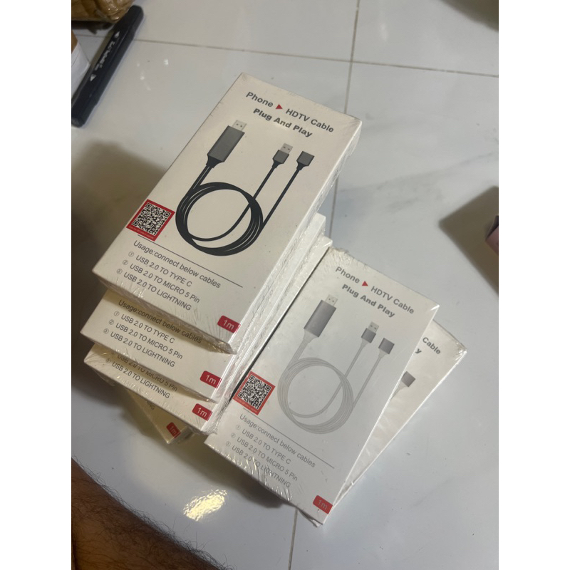 CÁP CHUYỂN HDMI ĐA NĂNG DÂY ĐỎ CỔNG USB CHO CÁC DÒNG IPHONE TYPE C MICRO HDTV CABLE PLUG AND PLAY