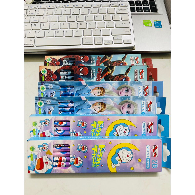 Hộp Bút Chì Gỗ Gấu Dâu, Hộp Bút Chì Gỗ Hoạt Hình Dễ Thương, Bút Chì Gỗ Deli, Bút Chì Gỗ Thiên Long, Bút Chì Sanrio