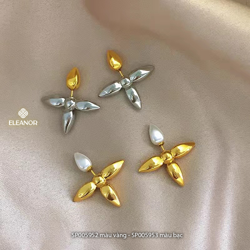 Bông tai nữ chuôi bạc 925 Eleanor Accessories thiết kế cá tính phụ kiện trang sức 5952