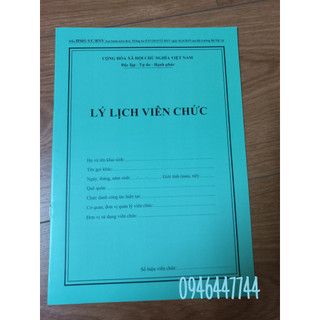 Lý lịch viên chức 2 quyển
