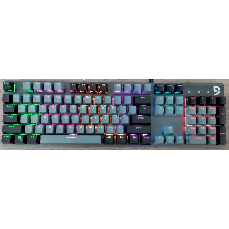 Bàn phím cơ chuyên game K1 led 7 màu, 12 chế độ led