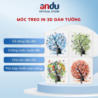 Móc Dán Tường Treo Đồ Họa Tiết 3D Siêu Dính Chịu Lực Tốt