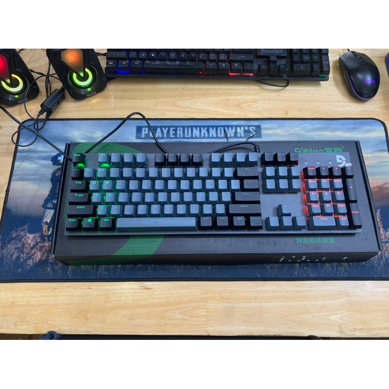 Bàn phím cơ chuyên game K1 led 7 màu, 12 chế độ led