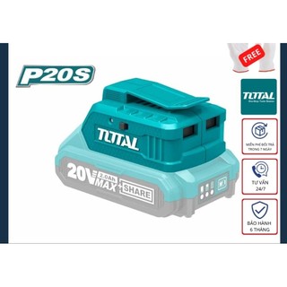 Combo total pin 20v 2ah p20s + sạc 20v 2a + tặng đế sạc usb 5v 2a