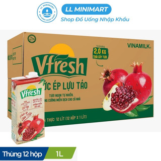 Nước ép lựu táo vfresh vinamilk thùng 12 hộp 1l