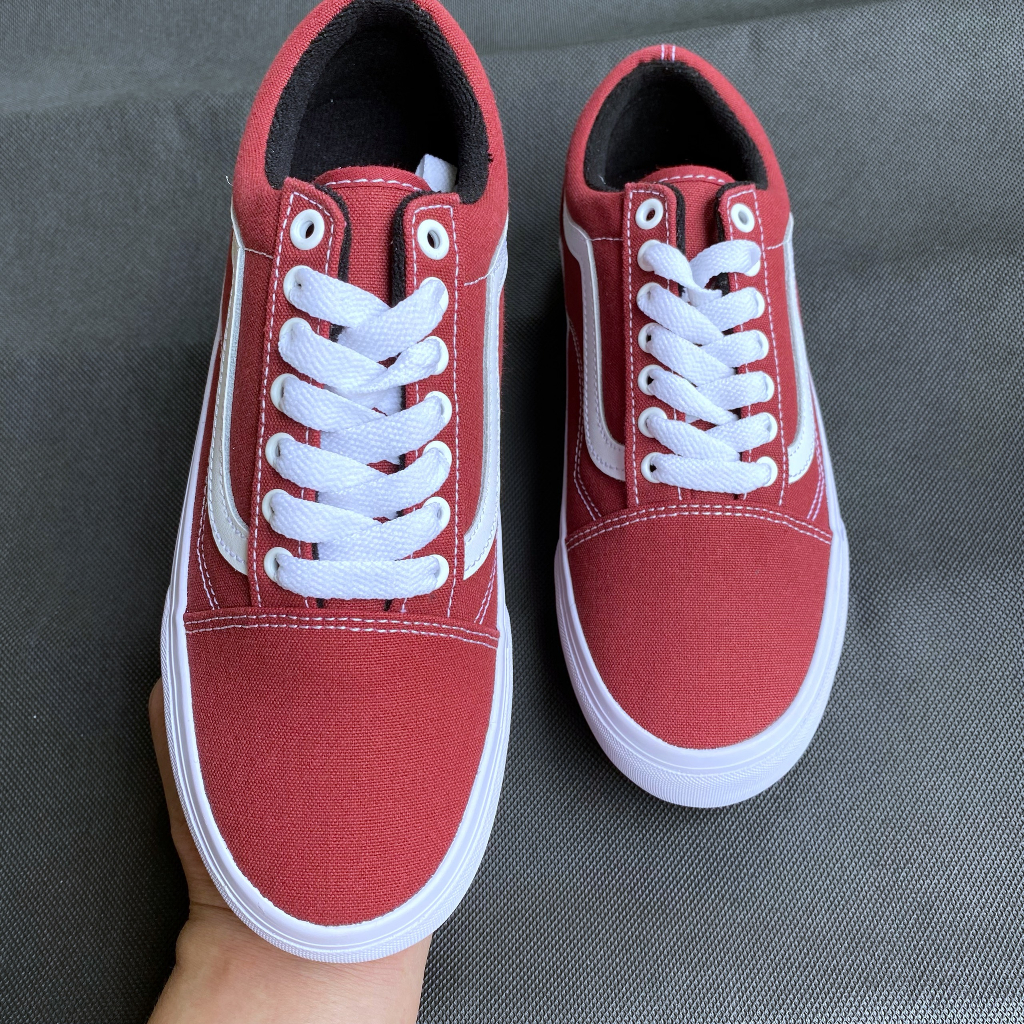 Giày OLD SKOOL đỏ đô