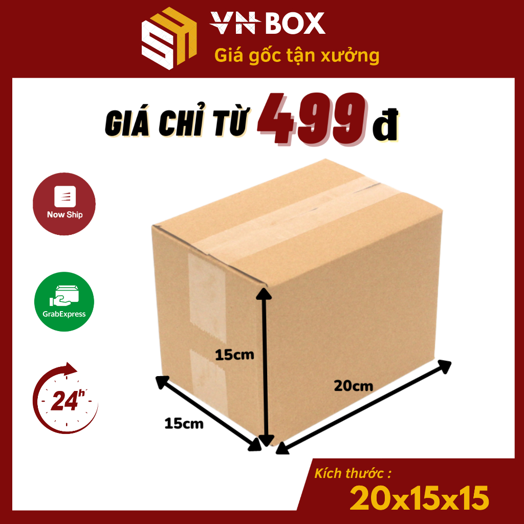 20x15x15 Hộp carton đóng hàng tiện lợi - VN Box
