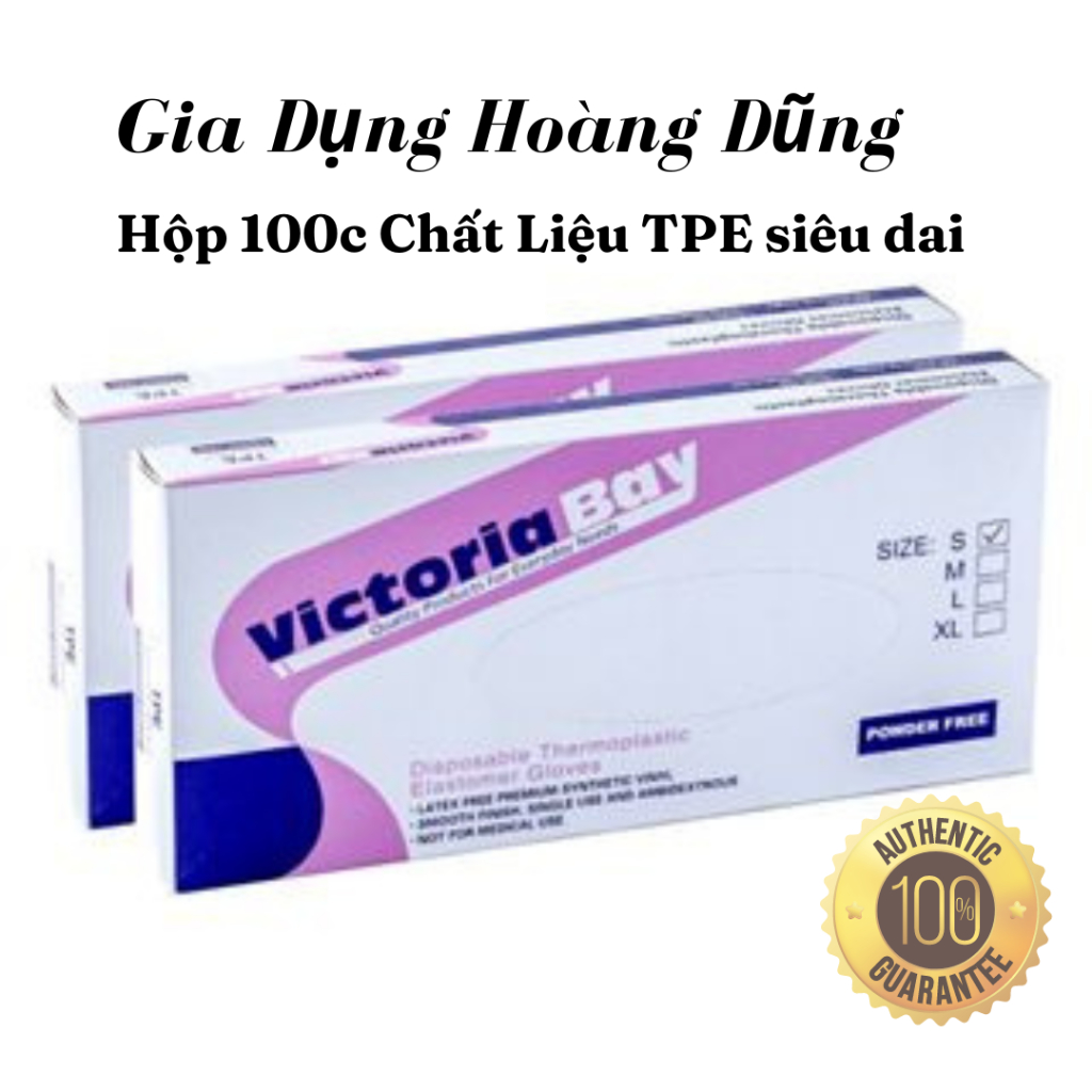 [Chất Lượng]Găng tay nấu ăn nhà bếp victoria Bay chất liệu TPE siêu dai hộp 100 cái chế biến thức ăn siêu sạch sẽ