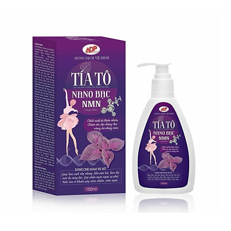 Dung Dịch Vệ Sinh Tía Tô Collagen Giúp Vệ Sinh Vùng Kín hàng ngày, Làm Sạch, Kháng Khuẩn Dịu Mát Vùng Kín  Lọ 150ml