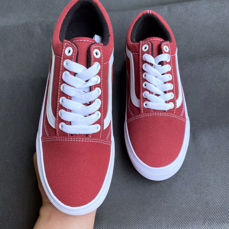 Giày OLD SKOOL đỏ đô