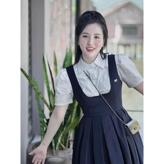 váy phối cổ sơ mi
