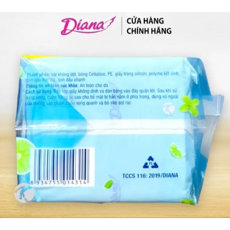 🏰HCM 🏰 Lốc 6 gói băng vệ sinh Diana hàng ngày cool fresh 20+2 miếng /1 gói