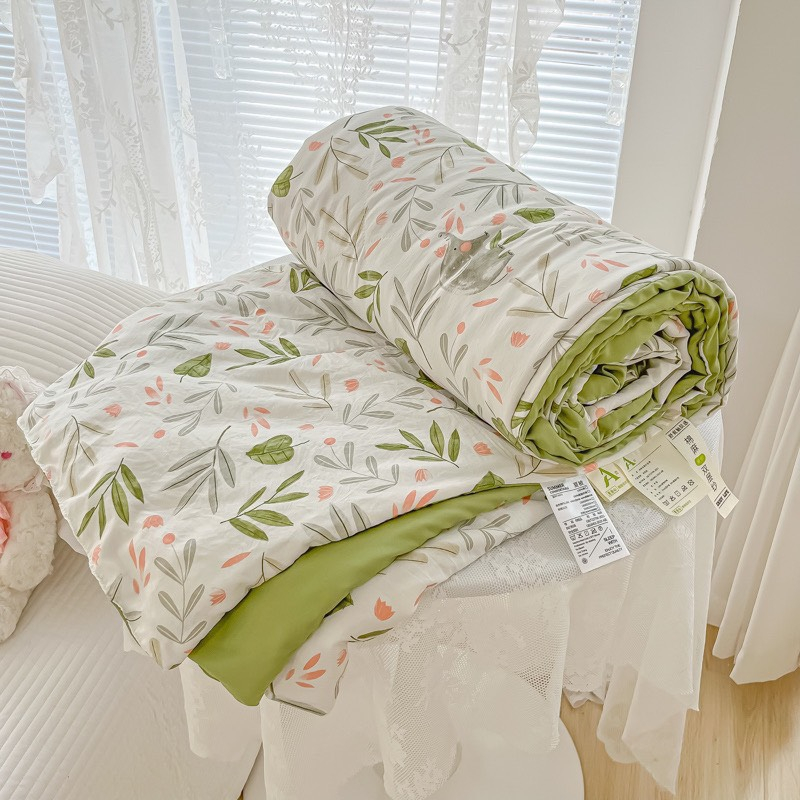 Chăn hè thu cotton đũi Hàn trần bông nhập khẩu 2mx2m3 -