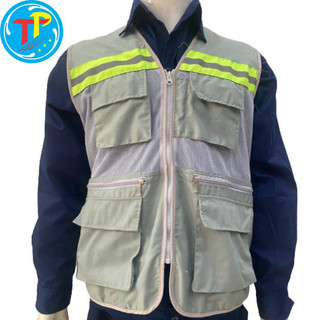 ÁO GHILE - ÁO KỸ SƯ - ÁO Lưới nhiều túi -Áo được sử dụng loại lưới bền chắc, dây kéo HKK, phản quang loại  tốt
