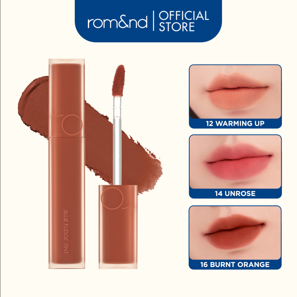 [Rom&nd] [Màu 12-16] Son kem siêu lì Hàn Quốc Romand Blur Fudge Tint - Be OVEEER Shade - 5g