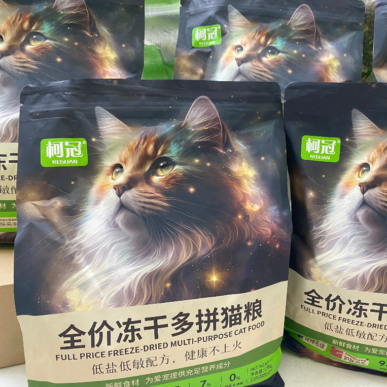 TÚI 500G (LOẠI MỚI SIÊU HOT) Thức ăn hạt GV trộn siêu cấp cho mèo - Mix 9 loại thịt sấy
