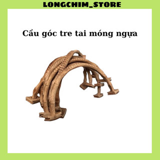 Cầu góc tre có tai móng ngựa cho chim chào mào, phụ kiện lồng chim