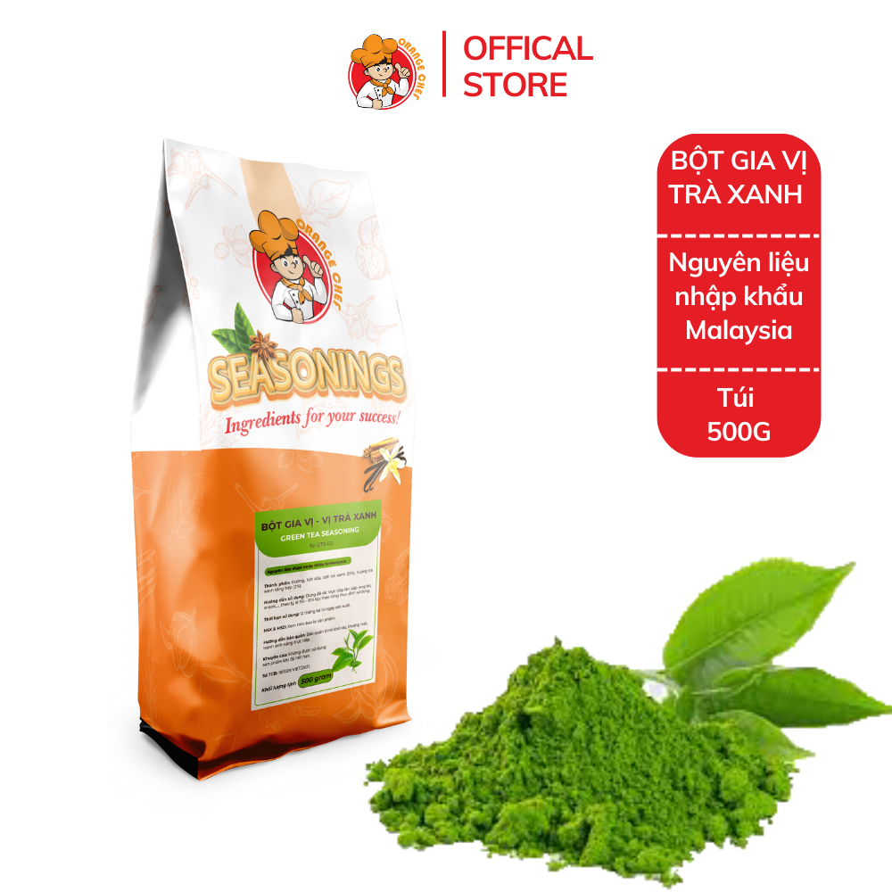 Bột Gia Vị Trà Xanh Green Tea Seasoning Orange Chef - Nguyên liệu nhập khẩu Malaysia