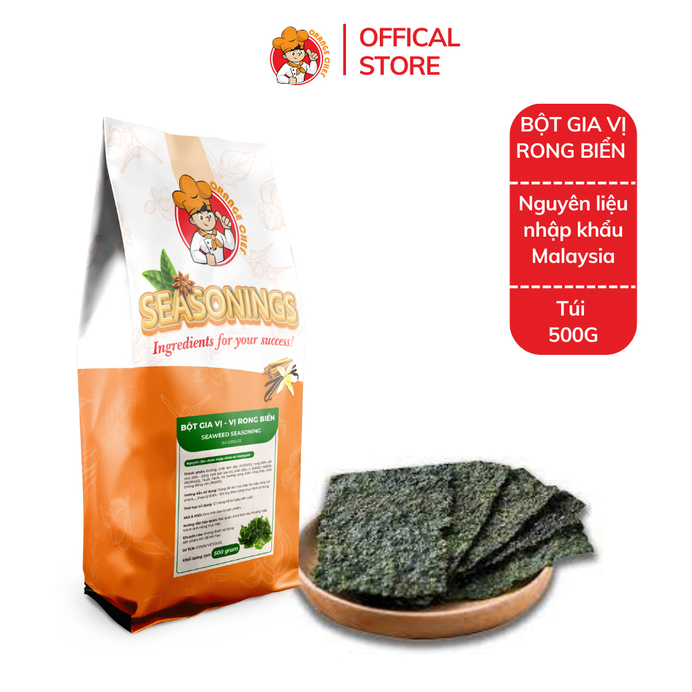 Bột Gia Vị Rong Biển Seaweed Seasoning Orange Chef - Nguyên liệu nhập khẩu Malaysia