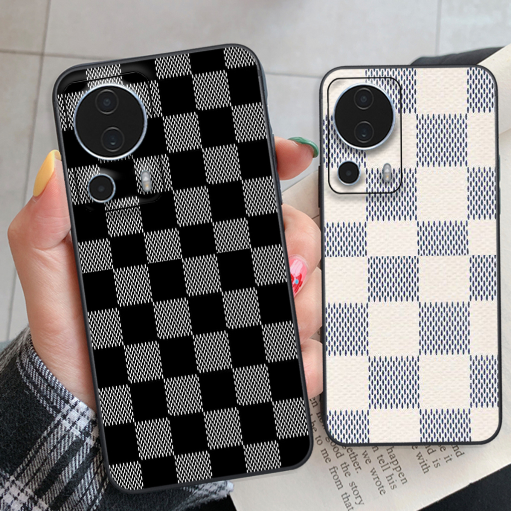 Ốp lưng Xiaomi 13 5G / Xiaomi 13 LITE 5G/ Xiaomi 13 PRO 5G caro đen trắng họa tiết bàn cờ thương hiệu đẹp cute