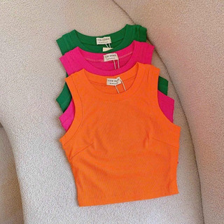 Áo thun gân 3 lỗ phom croptop