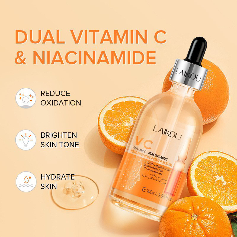 Chai To 100ml Serum Laikou Vitamin C, Niacinamide Dưỡng Trắng Da, Làm Đều Màu Da, Giảm Thâm Sạm