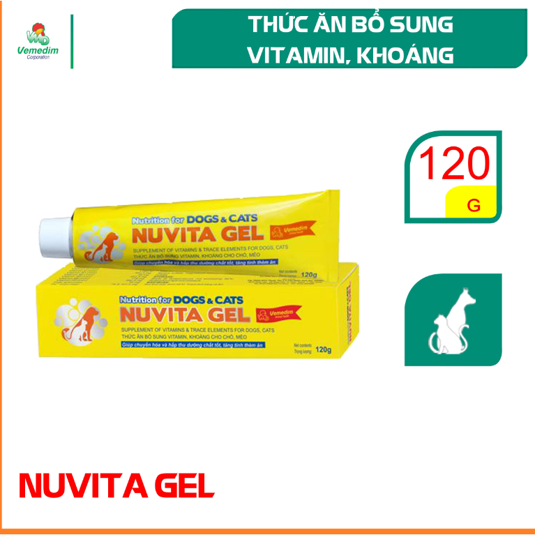 Gel dinh dưỡng bổ sung vitamin và khoáng chất cho chó mèo vemedim-Nuvita gel