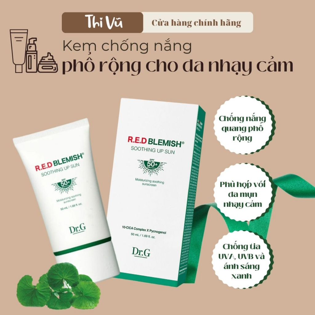 Kem Chống Nắng Dưỡng Sáng Da Dr.G Brightening Up Sun+ SPF50+ PA+++ 50ml - Thi Vũ