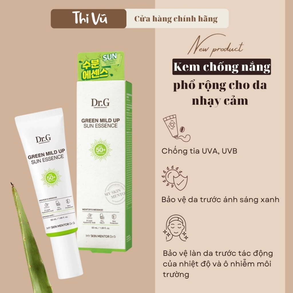 Kem Chống Nắng Dưỡng Sáng Da Dr.G Brightening Up Sun+ SPF50+ PA+++ 50ml - Thi Vũ