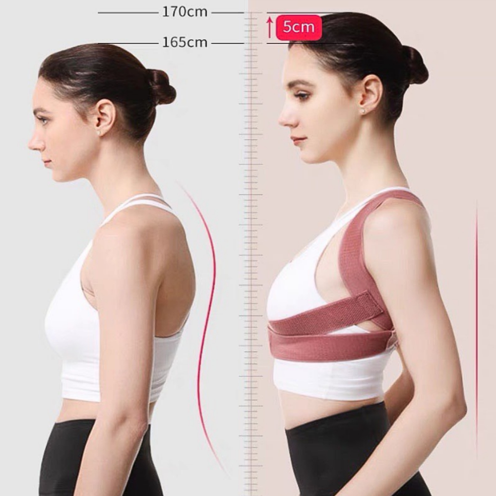 Đai đeo chống gù lưng nữ JUSTFIT bảo vệ vòng 1, nâng đỡ ngực khi tập gym, yoga, tập thể dục