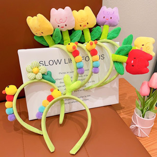 CC08 Cài tóc nữ băng đô bờm tóc hoa icons 🐛 nhiều màu dễ thương