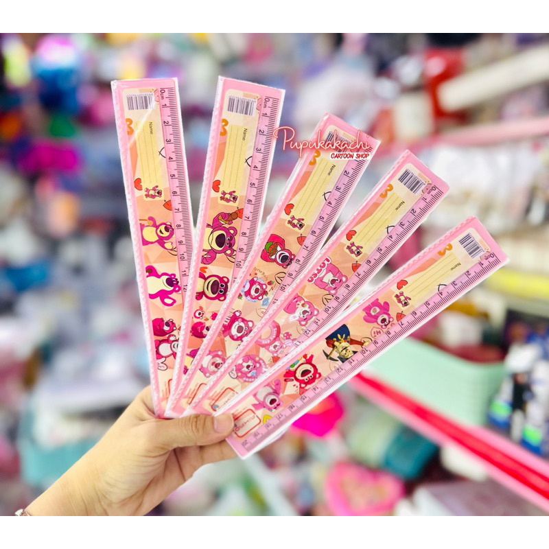 Thước Kẻ Gấu Dâu LOTSO 20cm Có Bảng Cửu Chương  - 1 Cây