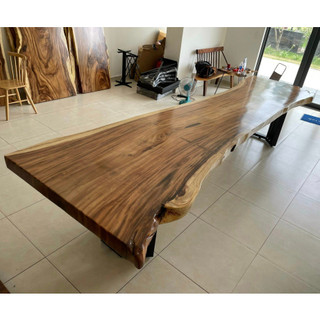 Mặt Bàn Gỗ Xà Cừ Chữ Nhật Size To Dài Nguyên Khối Tự Nhiên Làm Bàn Ăn