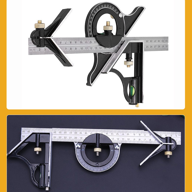 Thước thủy đo góc đa năng, thước góc vuông kèm nivo 30cm