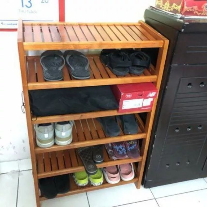 Kệ dép gỗ 6 tầng 100cm