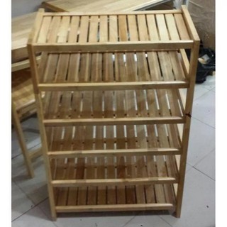 Kệ dép gỗ 6 tầng 100cm