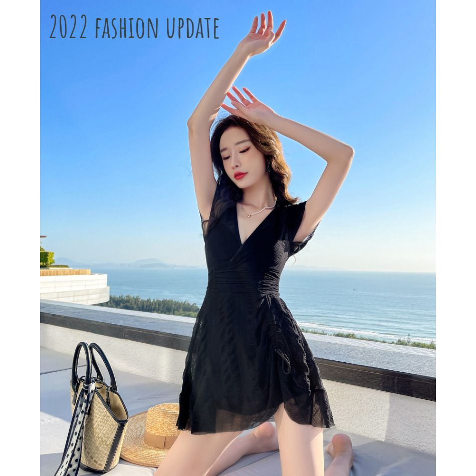 Bikini Váy Liền Thân Set Đi Biển 1 Mảnh Đồ Bơi Nữ Voan Cao Cấp Váy Kín Đáo Pikini Che Mông Giấu Bụng NAP-V321.1 | BigBuy360 - bigbuy360.vn
