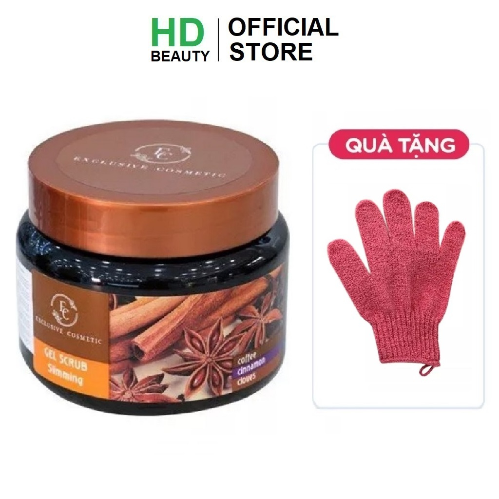 Tẩy Tế Bào Chết Toàn Thân Exclusive Cosmetic Chiết Xuất Quế Hồi & Cafe 380ml