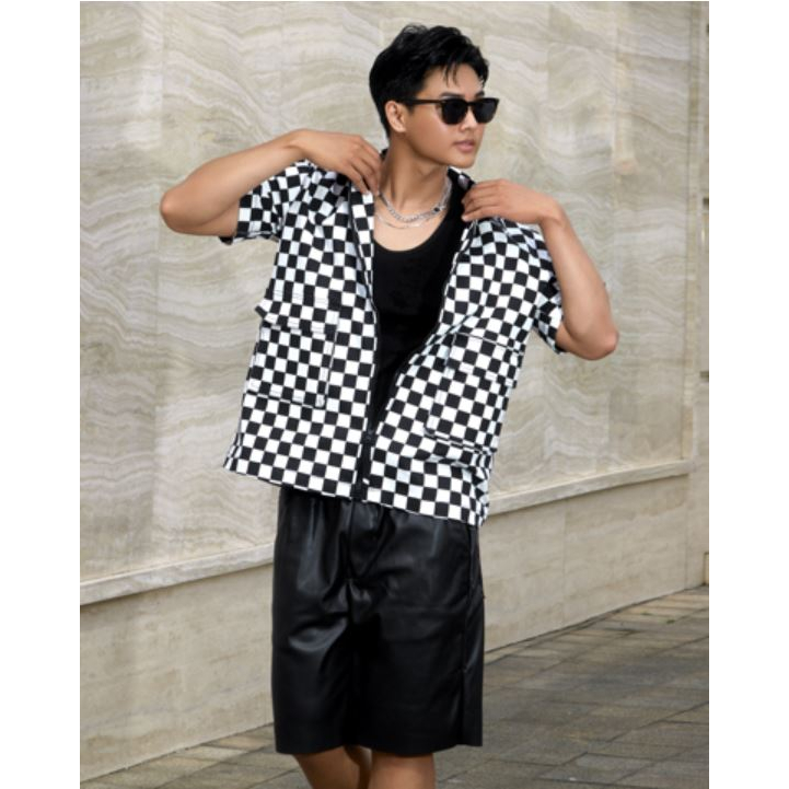 ÁO SƠ MI CHECKER BOXY DENIM SHIRT