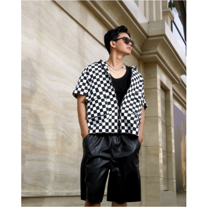 ÁO SƠ MI CHECKER BOXY DENIM SHIRT