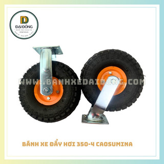 Bánh xe đẩy hơi 350-4 ráp càng 6 li