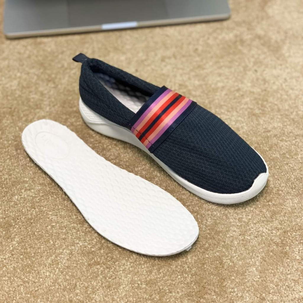 GIÀY MỌI VẢI LƯỚI CROCS LITERIDE SLIP ON CHO NỮ MÀU NAVY
