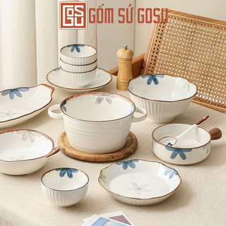 Bán Lẻ Bát Đĩa Hoa Cải Xanh Thương Hiệu GOSU Tráng Men Cao Cấp