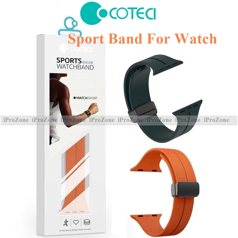 COTECI Sport Band Silicone – Dây đeo đồng hồ khóa nam châm cho Apple Watch  Series 6 ,7, 8 Ultra Watch 49 mm