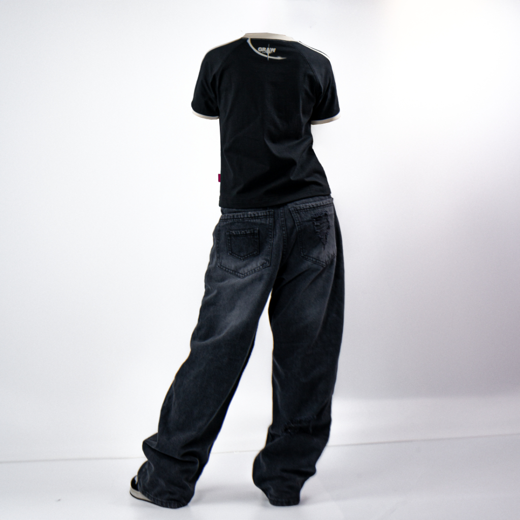 Áo Thun BabyTee Eyecosmic Graw / Black Cream Line