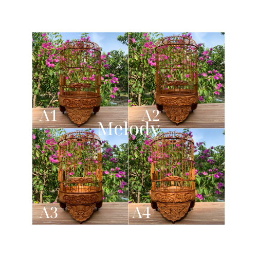 Lồng chim khuyên Melody. Lồng chim khuyên đục 3D sắc nét