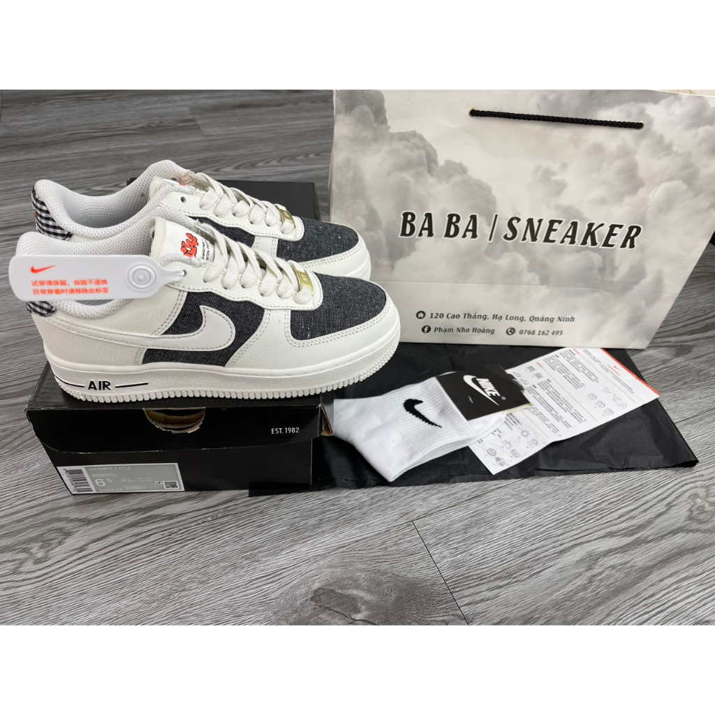 Giày Cao Cấp Thể Thảo Sneaker A/F1 Low Is Desig/ned Fresh Trắng Đen Gót Caro SIêu Xinh Ảnh Thật + freeship + Tặng Tất