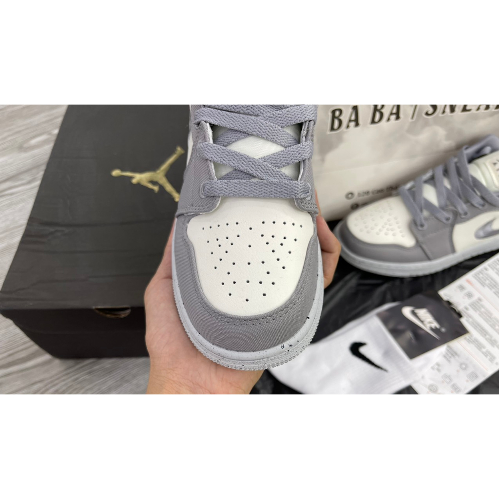 Giày Cao Cấp Thể Thảo Sneaker J/D1-Low-Light-Steel-Grey SIêu Xinh Ảnh Thật + freeship + Tặng Tất